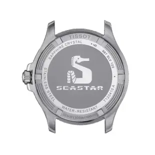 【TISSOT 天梭 官方授權】SEASTAR 1000 經典時尚300米潛水石英腕錶 母親節 禮物(T1204101105100)