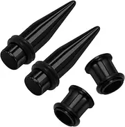[Pexveiuu] 12G 10G 8G 6G 4G 2G 0G 00G Ear Gauge Stretching Kit 316L Surgical Steel Gauges Tapers Tunnels Hypoallergenic Ears Gauges Gauging Plugs Set for Women Men