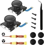 FeiOne Hall Effect JoyCon Joystick 1 Pair, Hall Effect Joystick Reparaturset, Joy Con Repair für NS Switch/Switch OLED Joy-Con/Switch Lite, joy con switch Reparatur Ersatz Set, No Drift