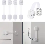 Dreambaby Multi-Purpose Swivel Adapta-Latch Cabinet Locks for Baby Proofing - 5 Adjustable Straps to Use as Fridge Locks, Cabinet Door Locks, Toilet Locks - 3M Adhesive for Easy Child Proofing Needs