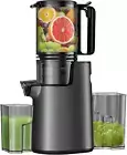 Cold Press Juicer, Masticating Juicer with 5.4" Wide Feed Chute, 350W Slow Juice
