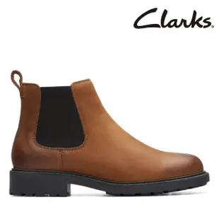 【Clarks】女鞋 Orinoco2 Lane現代時尚彈力鬆緊設計切爾西靴 短靴 女靴(CLF74782B)