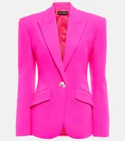 [David Koma] David Koma Embellished virgin wool blazer AU 6 pink