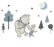 Lambs & Ivy Disney Baby Winnie the Pooh Piglet Trees Wall Decals Moon