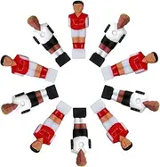 10pcs Table Football Machine Doll Foosball Balls Replacement Mini Football Parts Foosball Replacement Handles Player Accessories Desk Soccer Player Figures Plastic