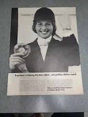 Bulova Watch "FIRST LADY" Vintage Print Ad 1964 10x13
