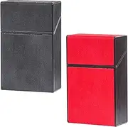 [Lorxilar] 2 Pack Cigarette Case Box Plastic for 20 85mm Cigarettes Case Holder for Women and Men,One Size,D