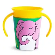 Munchkin 177ml Miracle 360° Wild Love Trainer Drink Cup Baby/Toddler 6m+ - Elephant Design