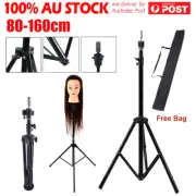 80-160cm Hairdressing Training Tripod Mannequin Wig Head Stand Holder W/ Bag