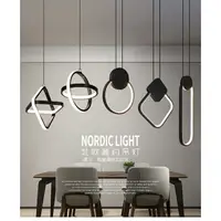 在飛比找樂天市場購物網優惠-110-220v led家居餐吊燈 LED吊燈現代極簡的風格