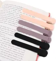 6 Pcs Silicone Automatic Bookmark Bible Book Markers for Reading Book Lovers