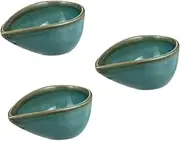 JECOMPRIS 3 Pcs Aromatherapy Dish Makeup Containers Face Mask Holder Pitcher with Lid Porcelain Dipping Bowls Dipping Sauce Bowls Dicer Diffuser Small Ceramic Dish Sauce Cup Make up Ceramics