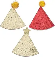 Mipcase 3 Pcs Pet Birthday Hat Pet Party Headwear with Elastic Rope Sequins Dog Costume for Birthday Celebrations Photo Shoots Events