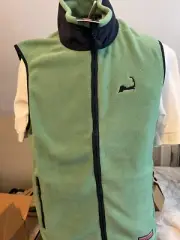Vineyard Vines Custom Harbor Fleece Vest "Cape Cod" Logo Starboard Green S