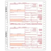 1099-INT Interest 4-part 1-wide Carbonless-With State Copy (200 Mailers/Box)