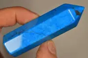 *CHRYSOCOLLA HOWLITE* Generator 8.2cm 92.8g Polished Crystal Tower Blue