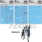 for MG 1/100 Full Armor Unicorn D.L Model Water Slide pre-cut Decal Sticker RX-0