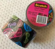 Lot of 2 NEON SHADES 80s SUNGLASSES Duct Tape Scotch 3M, 10 yards