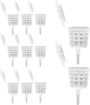 Bonsai Fertilizer Basket | 1.89 Inches Basket Planting Nutrition Cups | Reusable 10 Pieces Fertilizer Mesh Baskets with Lid | Gardening Supplies for Orchid Flower Plant Succulent Potted Backyard