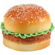 1pc Realistic Hamburger Lifelike Simulation Fake hamburger Bakery Display Kids Food Bread Toy Home Golden