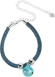 BAZEITFLOW Pets Adjustable Cat Collar with Bell and Extension Chain Stylish Necktie Necklace for Kittens and Dogs for Weddings Parties and Photoshoots