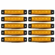 10x Side Marker Indicator Lights Amber Orange Bus Van Platform Recovery 12V Lamp