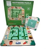 Lynette's Toys Wooden Wayfinding Puzzle for Children Aged 3+, Montessori Toys, Develop Logical Thinking and Problem-Solving Skill, Educational Interactive Toy, Travel Toy, Gift Choice for Birthday