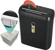 CHUCII Paper Shredder, CD & Credit Card Strip Cut Paper Shredder for Home Office Use, P-2 Security Level, Shredder Machine with Overheat and Overload Protection