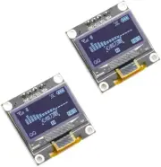 2Pcs 0.96 Inch OLED Module 12864 128X64 SSD1306 Driver I2C Serial Display Board