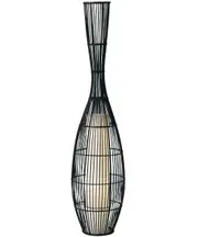 Trinidad Large Club Floor Lamp In Dark Wengee Finish,Lighting,Beacon Lighting