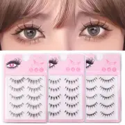 5Pairs Wispy Comic Eye False Eyelashes Manga Lash Extension Daily Eye Reusable