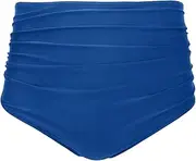 [Tempt Me] Women Retro High Waisted Bikini Bottom Ruched Swim Brief Short Tankinis