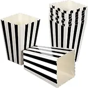 DINHEAROM 24pcs Popcorn Holder Containers Paper Bags Chip Boxes for Movie Theater Wedding Favors Party Snacks