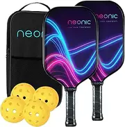 Pickleball Paddles, USAPA Approved Fiberglass Surface Pickleball Set with Rackets and Balls, Adults and Kids