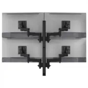 Atdec AWMS-4-4675 Quad 460mm Monitor Arms on 750mm Post and Heavy-Duty F Clamp D