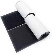 Arlent 100mm Wide 1 Meters Long Self Adhesive Hook Loop Tape Set with Superglue Back Nylon Fabric Fastener Black