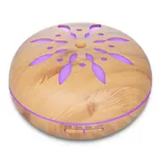 ZC003 500ML Wood Gain Essential Oil Aroma Diffuser Mute Ultrasonic Humidifier with Remote Control(Light Color)