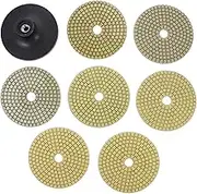 Yardenfun 8Pcs Polishing Disc for Wet Use Diamond Sander Pads for Granite Marble Concrete and Efficient Grinding and Polishing for Smooth Finishes