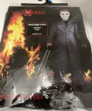 Michael Myers Halloween 2 Costume Youth Size LARGE 12-14 Jumpsuit & Mask NEW