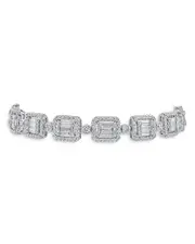 Cz By Kenneth Jay Lane Baguette & Pave Deco Bracelet