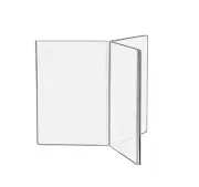 Menu Card Advertisement Photo Table Sign Holder Display 6 Sided Panel