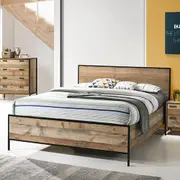 Mascot Queen Bed Base Oak