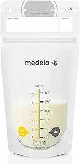 Medela Breastmilk Storage Bags, 200 Count, Ready to Use Breast Milk Storing Bags for Breastfeeding, Self Standing Bag, Space Saving Flat Profile, Hygienically Pre-Sealed, 6 Ounce