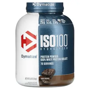 [iHerb] Dymatize ISO100 Hydrolyzed，全分離乳清蛋白，巧克力蛋糕，5 磅（2.3 千克）