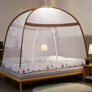 南方生活免安裝蒙古包蚊帳家用1.8米床1.5m學生1.2米帳篷單人0.9m