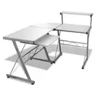 Computer Desk L-Shape Keyboard Tray Shelf White Artiss