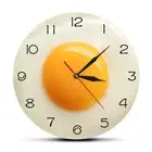 Fried Egg Poached Egg Wall Clock Egg Yolk Clock Digital Pointer Clock3389