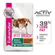 Eukanuba Adult Fit Body Weight Control Medium Breed Dry Dog Food