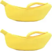 Binxind 2X Cute Banana Cat Bed, Pet Bed Soft Cat Embrace Bed, Lovely Pet Bed for Cats, Rabbits & Small Dogs Yellow