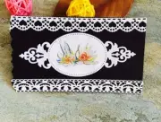 Scrolling Vintage Border Picture Frame Style Oval Die Cut Card Making Cutting